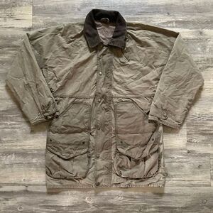 Vintage C.C. Filson Co. Wax Tin Cloth Foul Weather Jacket Size Small Style 1439N